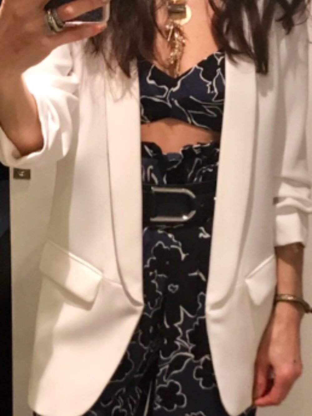 Zara Shawl collar blazer - Crisp white
